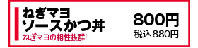 ねぎマヨソースかつ丼 800円(税込880円)