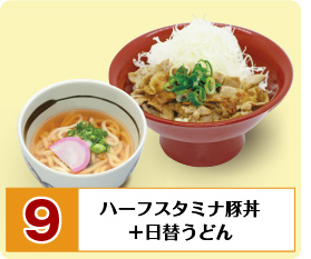 ハーフスタミナ豚丼＋日替わりうどん